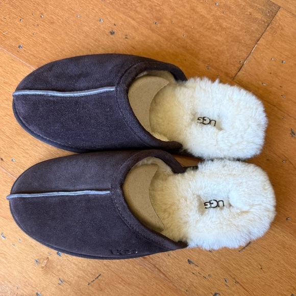 UGG Mens Scuff Dark Brown Suede Slipper Slides New with Box Size US 10 - Picture 3 of 8